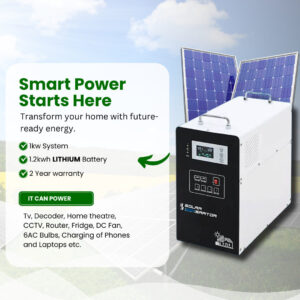 Solar inverter Generator with Lithium Battery and 2 Solar Panel (200 watts)